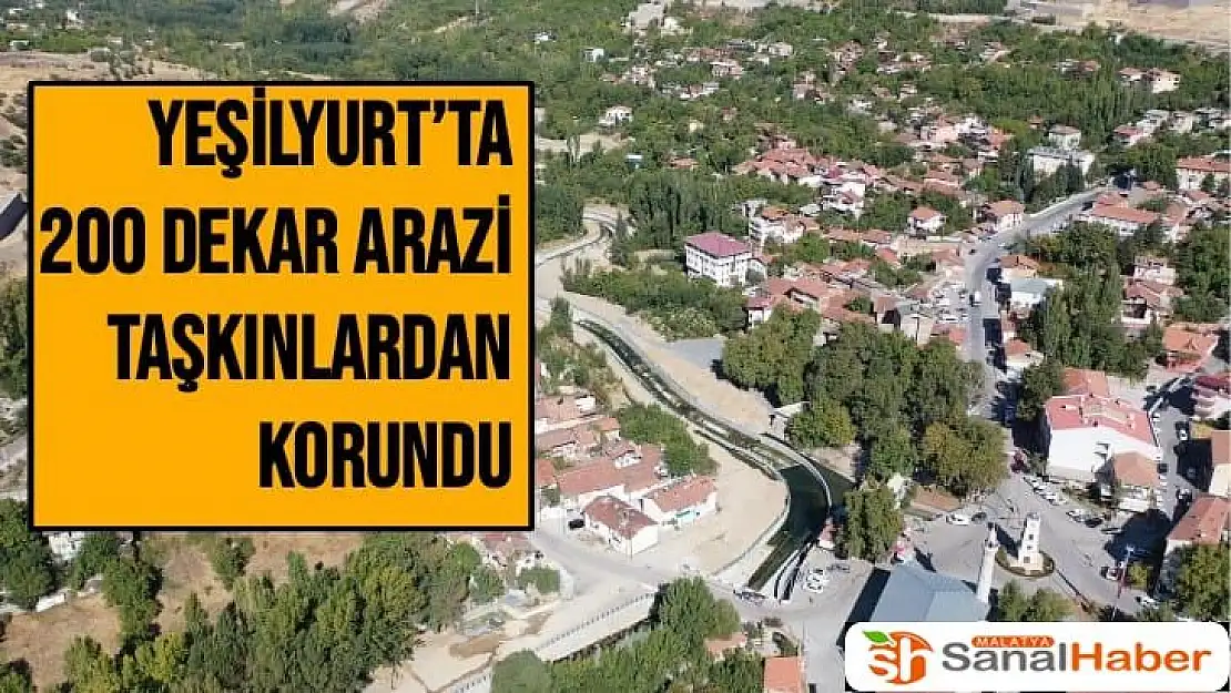 Yeşilyurt´ta 200 dekar arazi taşkınlardan korundu