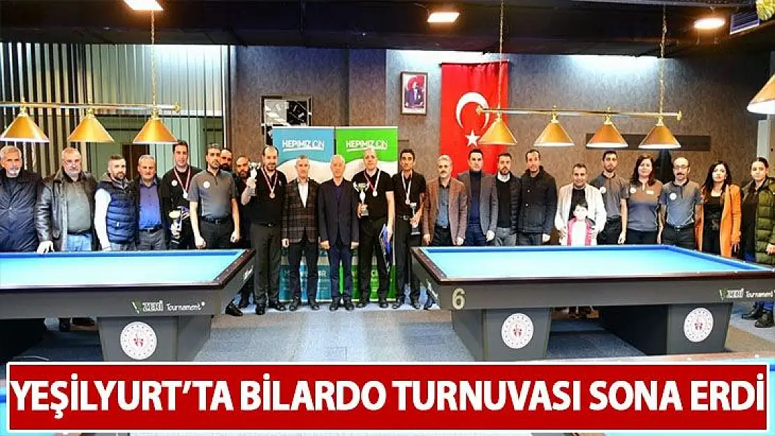 Yeşilyurt´ta Bilardo Turnuvası Sona Erdi