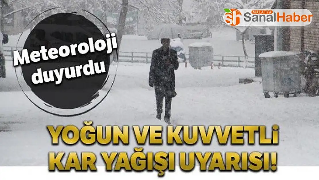 Yoğun ve Kuvvetli Kar Yağışı uyarısı