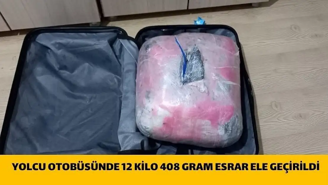 Yolcu otobüsünde 12 kilo 408 gram esrar ele geçirildi