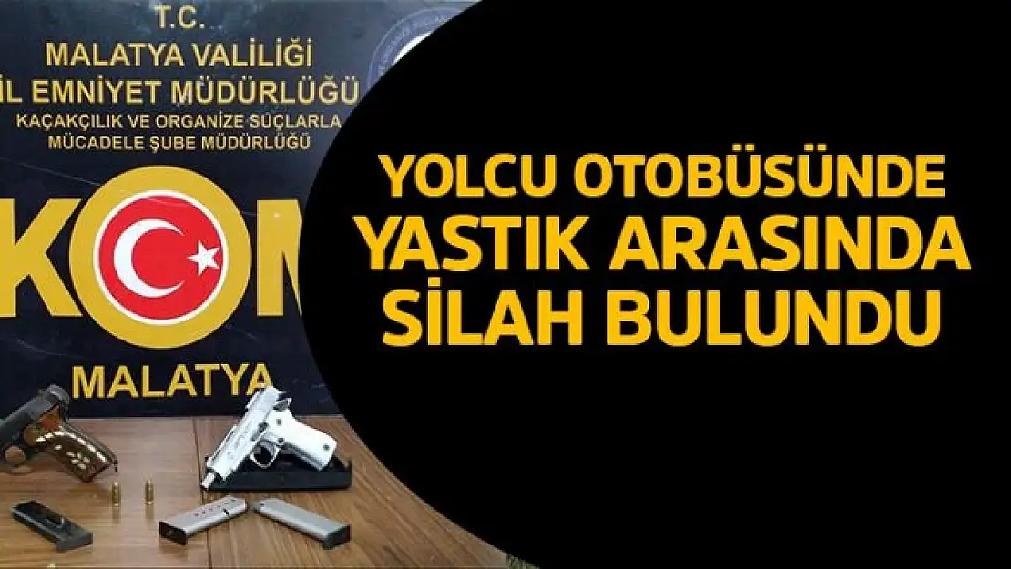 Yolcu otobüsünde yastık arasında silah bulundu