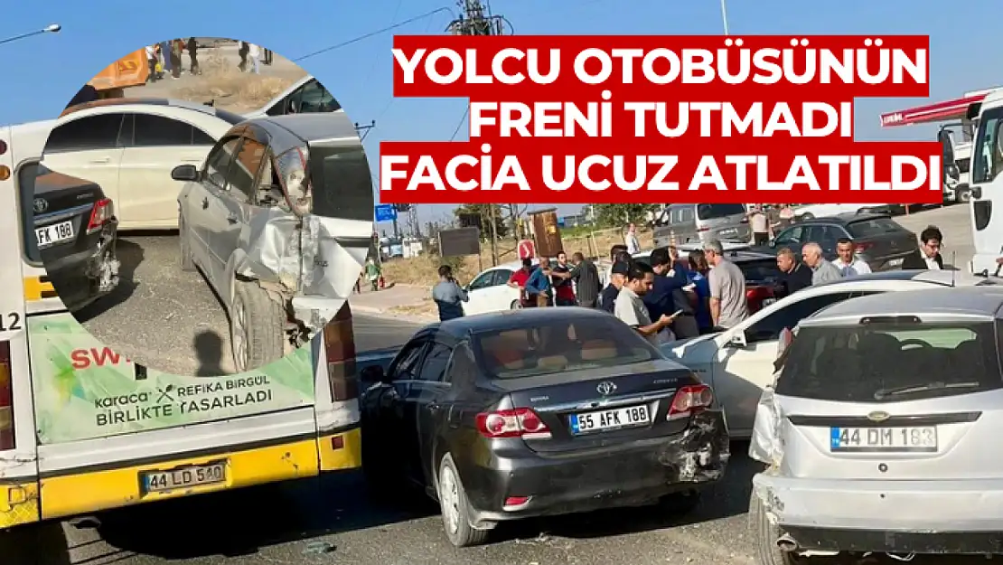Yolcu otobüsünün freni tutmadı, facia ucuz atlatıldı