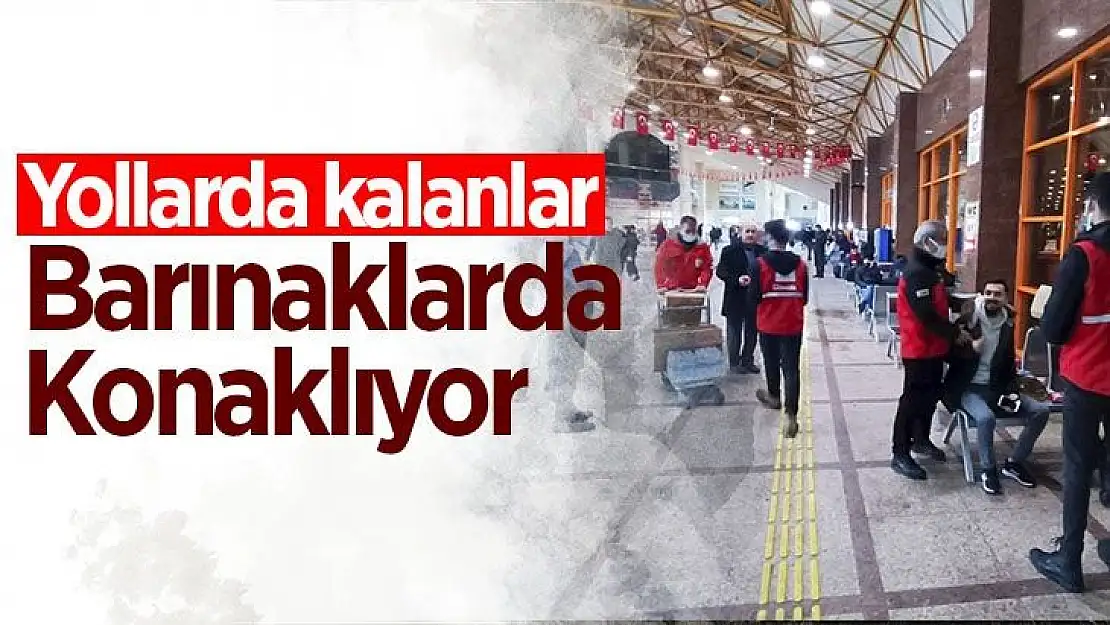 Yollarda kalanlar barınaklarda konaklıyor