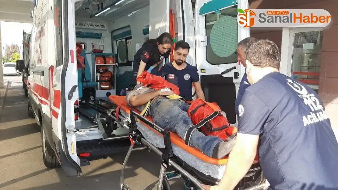 Yüksekten düşen inşaat işçisi yaralandı