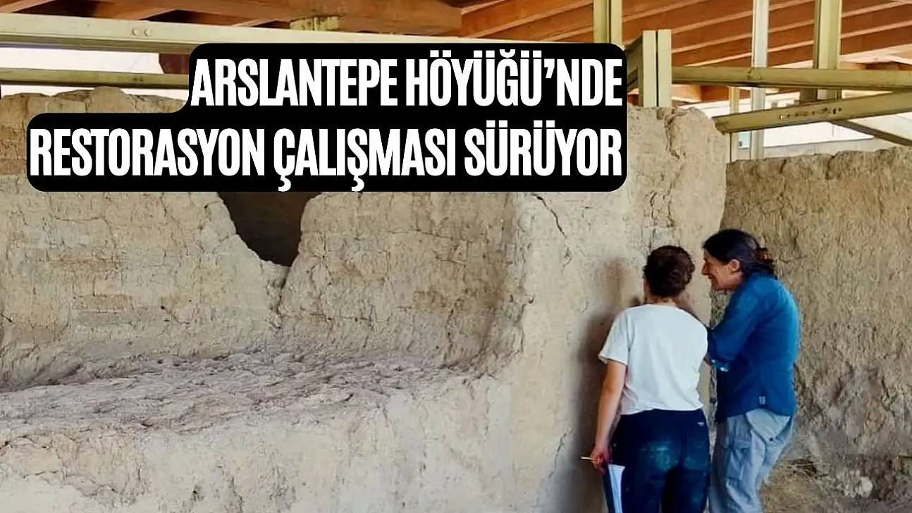 Arslantepe Höyüğü'nde restorasyon çalışması sürüyor