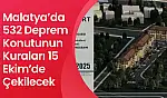 Malatya'da 532 Deprem Konutunun Kuraları 15 Ekim'de Çekilecek