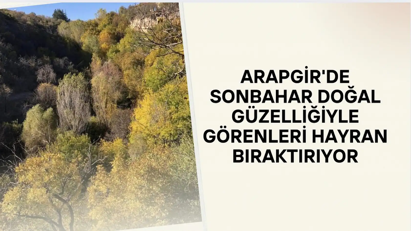 Arapgir'de sonbahar doğal güzelliğiyle görenleri hayran bıraktırıyor