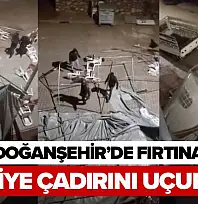 Doğanşehir'de Fırtına Taziye Çadırını Uçurdu