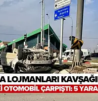 Hava Lojmanları Kavşağında İki Otomobil Çarpıştı: 5 Yaralı