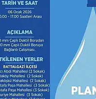 Malatya'da 21 Sokakta 7 Saatlik Su Kesintisi