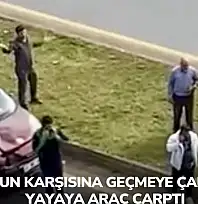 Yolun Karşısına Geçmeye Çalışan Yayaya Araç Çarptı