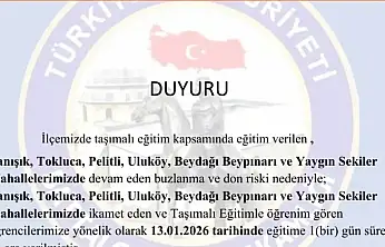 Battalgazi'de bazı bölgelerde okullar tatil edildi