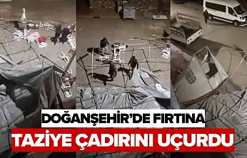 Doğanşehir'de Fırtına Taziye Çadırını Uçurdu