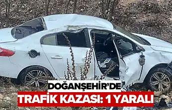 Doğanşehir'de Trafik Kazası: 1 Yaralı