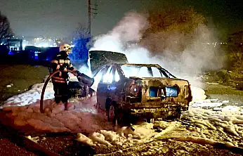 Kaynarca Mahallesinde Park Halindeki Araç Alevlere Teslim Oldu