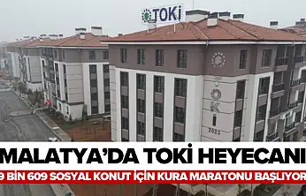 Malatya'da TOKİ Heyecanı: 9 Bin 609 Sosyal Konut İçin Kura Maratonu Başlıyor