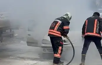 Sanayi Sitesinde Araç Yangını