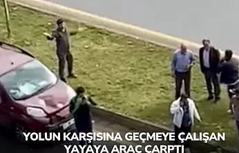 Yolun Karşısına Geçmeye Çalışan Yayaya Araç Çarptı