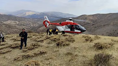 Ağaç Keserken Yaralandı Hava Ambulansı İle Kurtarıldı