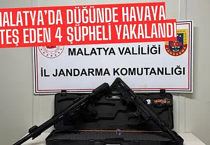 Malatya'da Düğünde Havaya Ateş Eden 4 Şüpheli Yakalandı