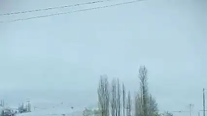 Uluköy'de kar yağışı etkili oluyor