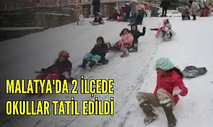Malatya'da 2 ilçede okullar tatil edildi