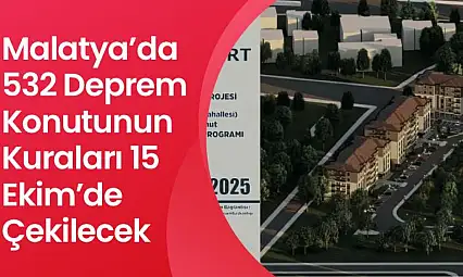Malatya'da 532 Deprem Konutunun Kuraları 15 Ekim'de Çekilecek