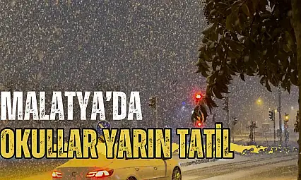 Malatya'da okullar tatil