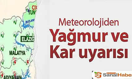 Meteorolojiden yağmur ve kar uyarısı