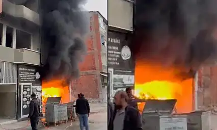 Niyazi Mahallesi'nde Metruk İş Yerinde Yangın