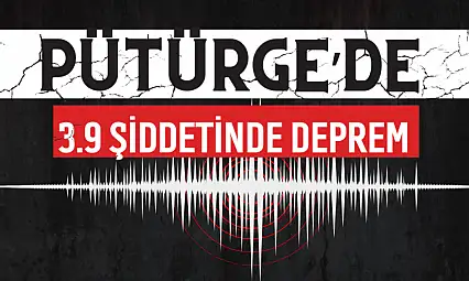 Pütürge'de 3.9 Şiddetinde Deprem