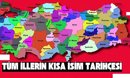 Tüm İllerin Kısa İsim Tarihçesi