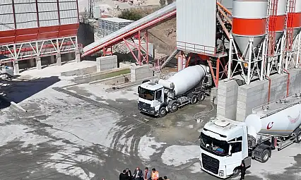 Yeşilyurt'ta beton üretim kapasitesi ikiye katlandı