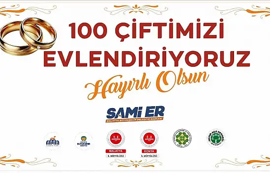 Malatya'da 100 çiftin nikahı Diyanet İşleri Başkanı ile kıyılacak