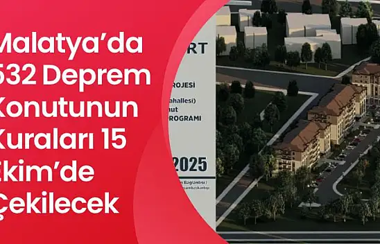 Malatya'da 532 Deprem Konutunun Kuraları 15 Ekim'de Çekilecek