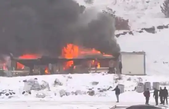 Malatya'da Bir Şantiyede Daha Yangın Paniği