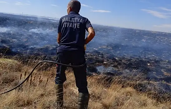 Malatya'da iki ayrı anız yangını