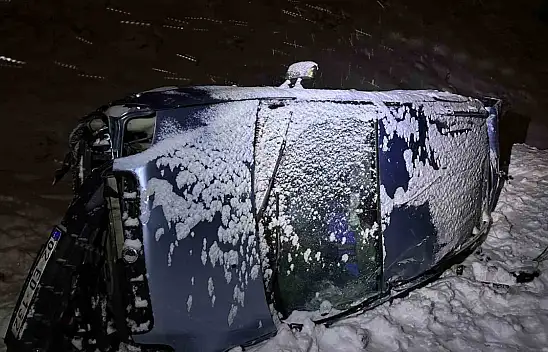 Malatya'da otomobil şarampole yuvarlandı: 1 yaralı