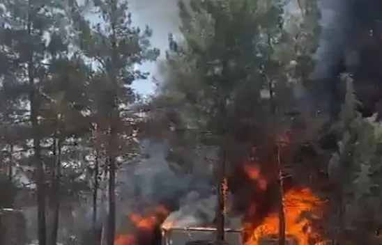 Malatya'da şantiyede korkutan yangın