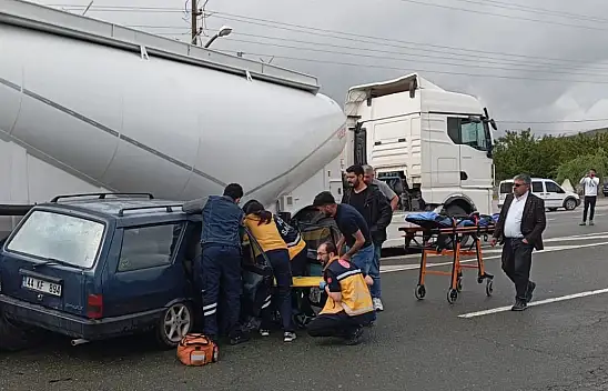 Malatya'da silobas ile otomobil çarpıştı: 1 yaralı