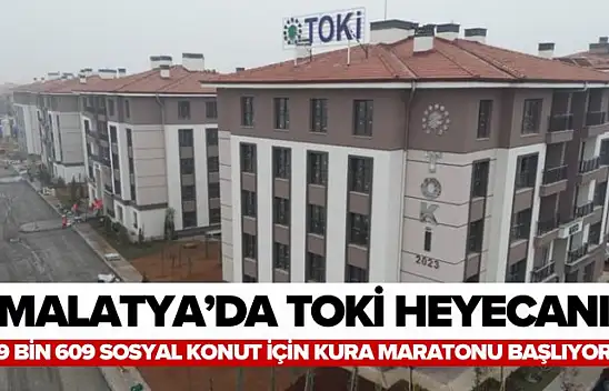 Malatya'da TOKİ Heyecanı: 9 Bin 609 Sosyal Konut İçin Kura Maratonu Başlıyor