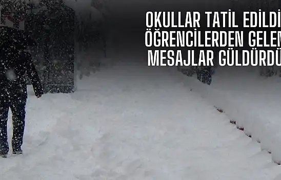Okullar tatil edildi, öğrencilerden gelen mesajlar güldürdü