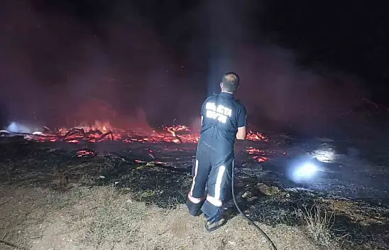 Malatya'da tonlarca kayısı odunu yanarak küle döndü