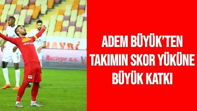 Adem Büyük´ten takımın skor yüküne büyük katkı