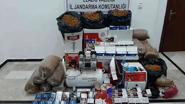 'Elazığ´da 60 bin lira değerinde kaçak tütün ürünleri ele geçirildi'