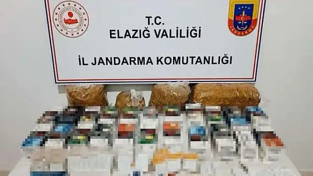'Elazığda kaçak tütün ve makaron ele geçirildi'
