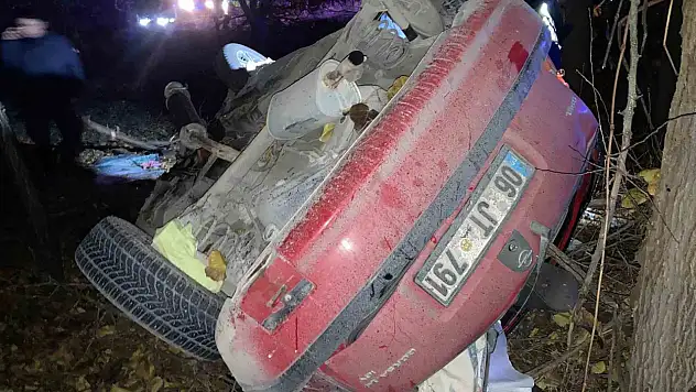 Kontrolden çıkan otomobil kayısı bahçesine uçtu: 1 yaralı