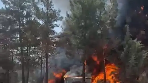Malatya'da şantiyede korkutan yangın