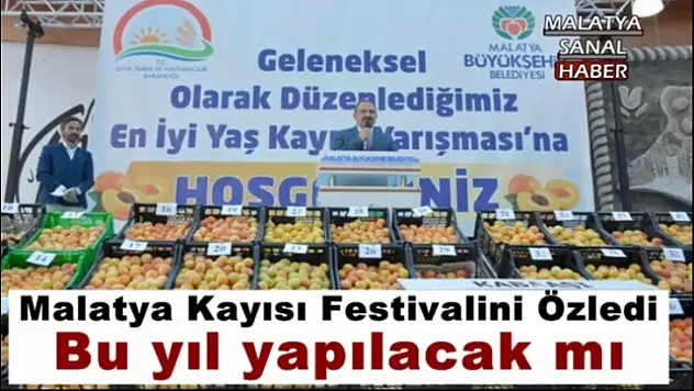 Malatya Kayısı Festivalini Özledi