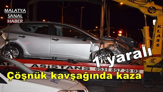 Çöşnük kavşağında kaza